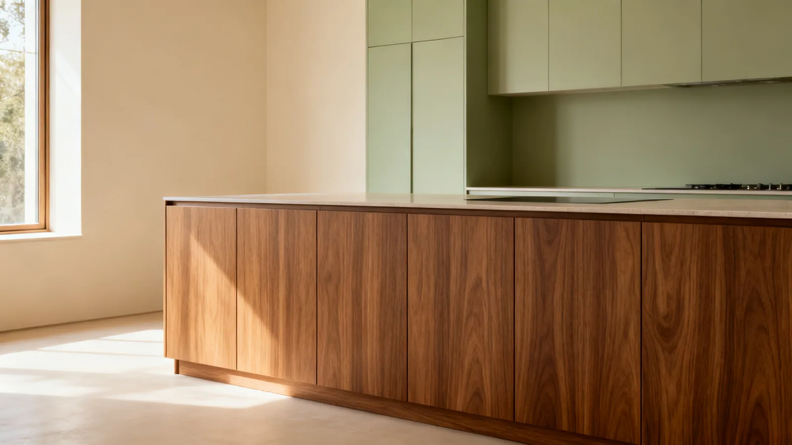 Frentes efecto madera de tono uniforme en roble ahumado