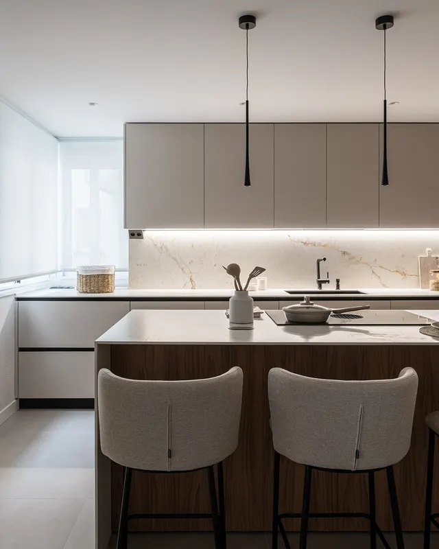 Cocina a medida entregada por Lunari en Madrid